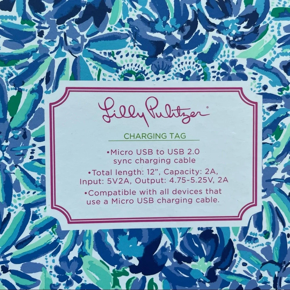Lilly Pulitzer Charging Tag